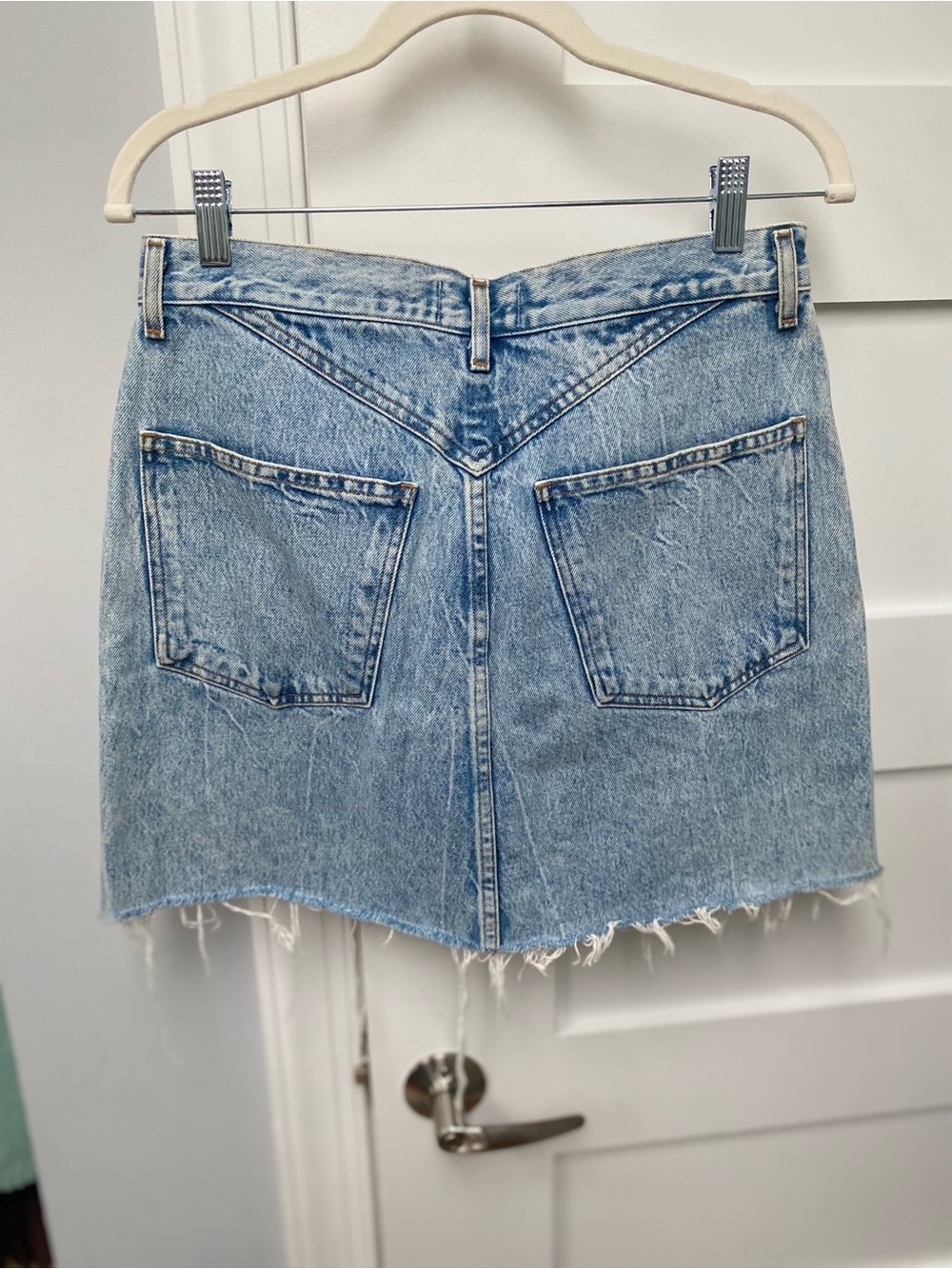 Agolde Dorian accident was high rise denim skirt size 29 - Picture 4 of 6